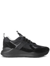 logo debossed panelled sneakers